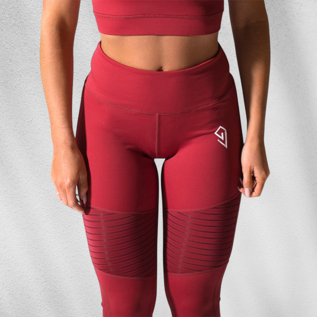 Womens Aura Leggings - Burgundy