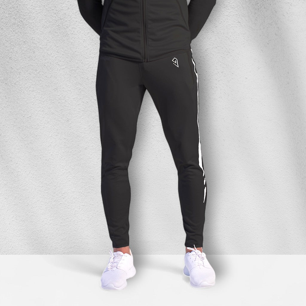 Mens Black Fine-fit Bottoms