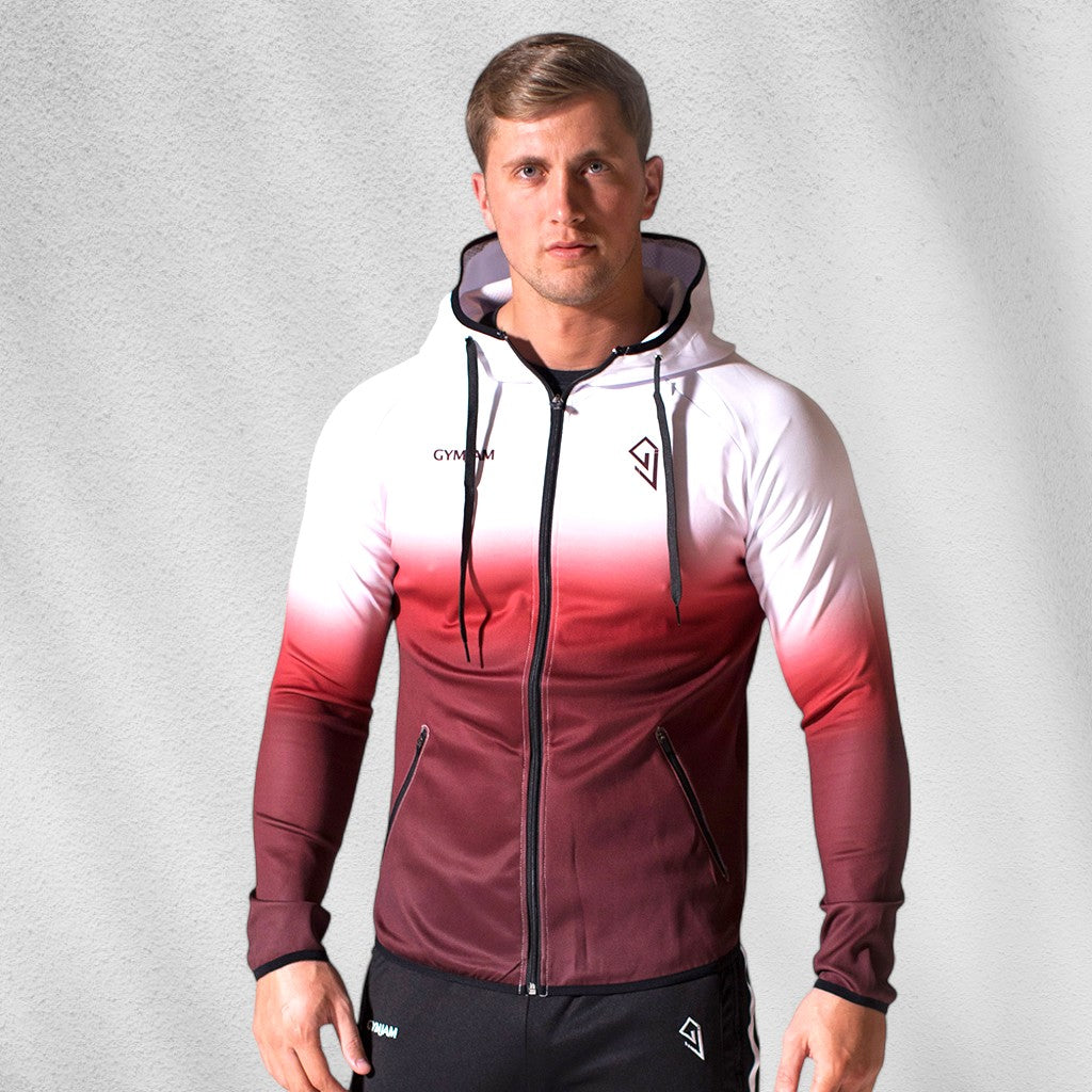 Mens Fade Hoodie - Red