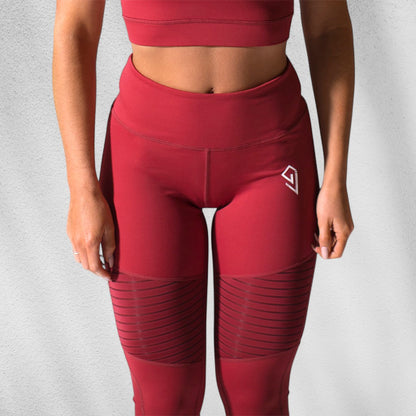 Womens Aura Leggings - Burgundy