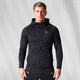 Mens Black Fine-fit Hoodie