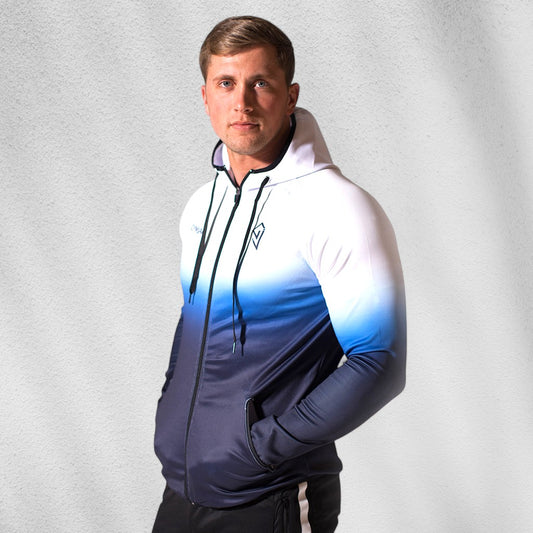 Mens Fade Hoodie - Blue