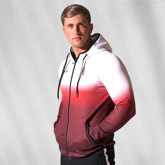 Mens Fade Hoodie - Red